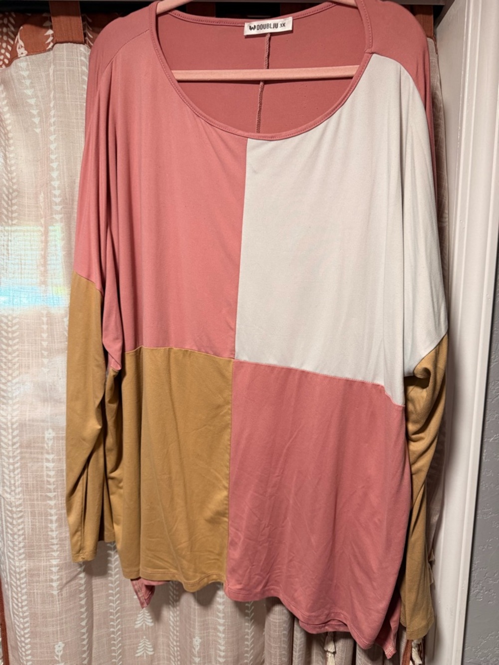 Colorblock Long Sleeve Women's Top